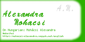 alexandra mohacsi business card