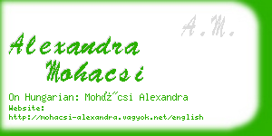 alexandra mohacsi business card